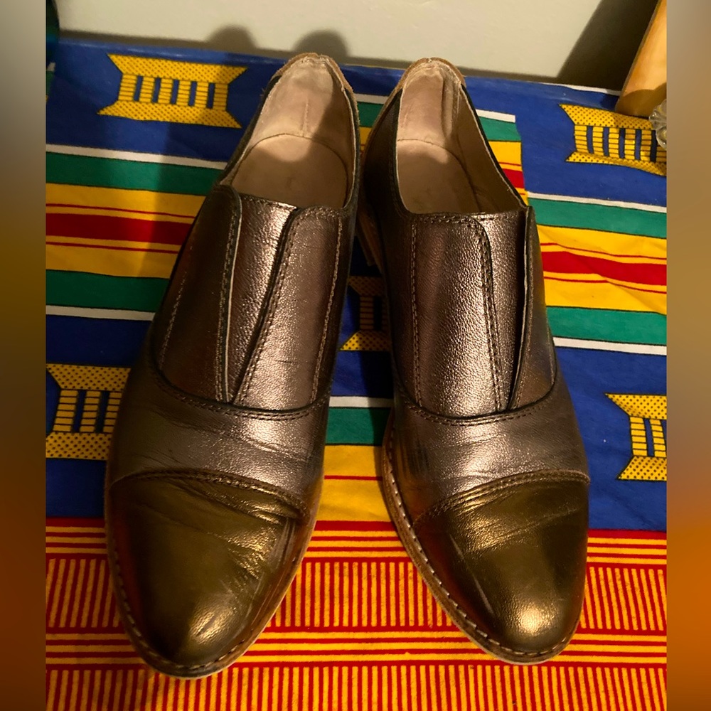 Gold & bronze oxfords